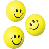 (Pack of 12) Happy Face Squeeze Balls