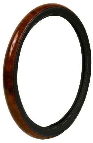 Custom Accessories 39755 Black and Wood Grain Luxury Steering Wheel Cover price Custom Accessories 39755 Black and Wood Grain Luxury Steering Wheel Cover price