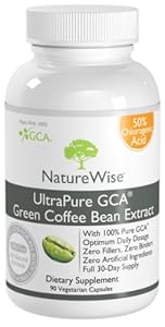 NatureWise UltraPure GCA Green Coffee Bean Extract Made With 100% Pure GCA, 90 Veggie Caps