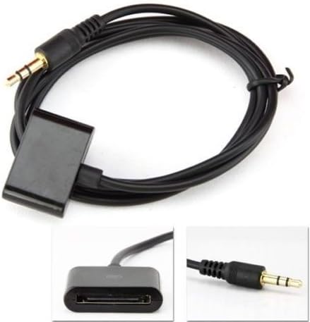 VIPStore® Audio iPod iPhone input converter to regular MP3 plug &amp; iPod Iphone Female End to 3.5mm Male Converter Adapter Cable -Black