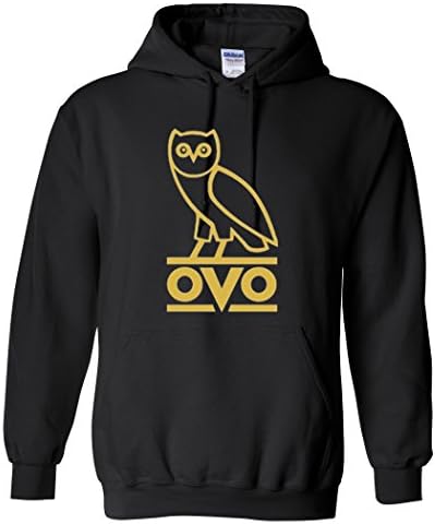 Jaken OVO Bird Logo Logo Men's Warm Hoodie Black