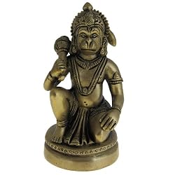 Sitting Statue Lord Hanumaan Brass Figurine