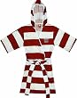 Hello Kitty - Red/White Striped Hooded French Terry Robe for women
