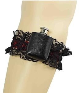 Forum Novelties Roaring 20's Gangster Girl Garter and Flask, Black, One Size