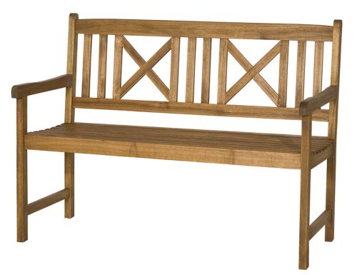 Siena Garden 524538 Landhausbank Cosmo, 2-sitzig, L 59 x B 120 x H 90 cm Akazienholz