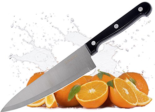 8 Inch Chef Knife - Professional Kitchen Cutlery Stainless Steel Sharp Full Tang Blade By Donelson