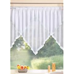 Kuvertstore Gardine mit Taftborte, 145x450, Wei�, 20321