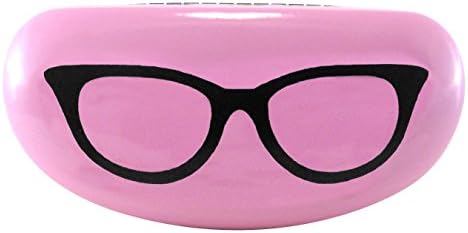 Evolution Eyes Hard Clamshell Sunglass and Eyeglass Frame Print Case, Fits All Frames, Pink Cateye