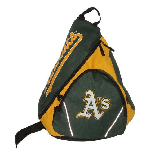 Oakland Athletics MLB Baseball Team Sling Shoulder Sports Bag / Athletic Backpack - Multicolor (Size: one size )
