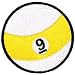 Nine Ball Embroidered Billiards Patch 9-Ball Pool Iron-On Emblem