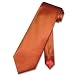 100% Silk Solid Burnt Dark Orange Neck Tie. Men's NeckTie