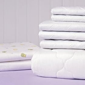 Carters White Quilted Fitted Crib Pad
