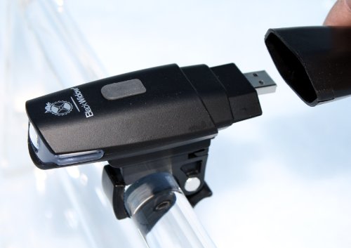 Black Widow Front and RSP 5 LED Rear Light USB Rechargeable Light Set.