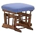 Dutailier Ultramotion Matching Ottoman - Light Blue Denim