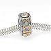 22K Gold Plated New Year '2011' On Silver Tone Large Hole Bead Fits Pandora (1)