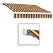 Awntech 16-Feet Key West Full-Cassette Manual Retractable Awning, 120-Inch Projection, Burgundy/Tan Wide