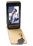 Krusell 75372 Orbit Flex Multidapt Leather Case with Ratchet SwivelClip for Samsung M800 Instinct (Black)