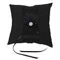 Midnight Rendezvous Ring Bearer Pillow- Black
