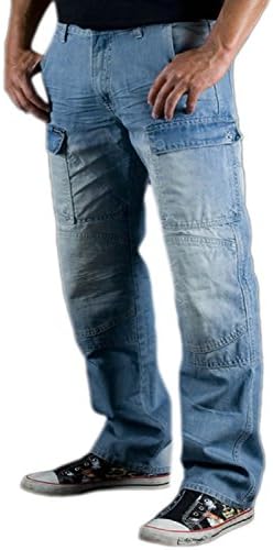 Juicy Trendz New Men's Motorbike Motorcycle Biker Trousers Jeans With Protective Lining Horn W36-L32