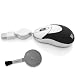 Travel Size Optical Mouse for all Dell Netbooks and Notebooks - with Retractable USB Cord ***Includes Cleaning Brush Air***