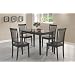 Coaster 5-Piece Dining Set, Cappuccino Wood Table Top with 4 Chairs