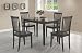Coaster 5-Piece Dining Set, Cappuccino Wood Table Top with 4 Chairs