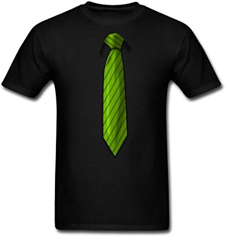Green Tie Design Fashion And Personality Black Customize Men's T-shirt XX-Large