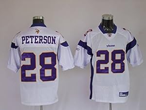 Vikings #28 Adrian Peterson White Stitched Football Game Jersey