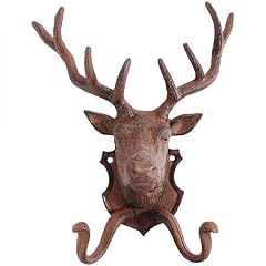 HAKEN "HIRSCH" GARDEROBE HANDTUCHHALTER GUSSEISEN + DEKOSCHILD "SCHUTZENGEL"