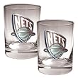 New Jersey Nets 2pc Rocks Glass Set - Primary Logo NBA Basketball