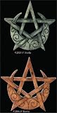 Small Crescent Moon Pentacle Plaque - Stone Finish