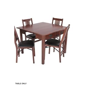 Expandaway Combination Dining Table, 30Hx40W, MISSION BROWN