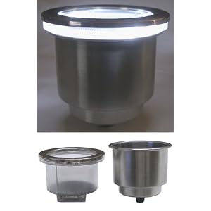 LED Cup Holder - Battery Operated - White (Set of 10) by