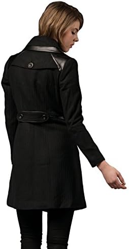 Zareen Elegant Wool Coat (Small, Black)