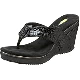 Volatile Womens Marshmallow Croco Thong Sandal