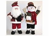 28h Hands & Legs Movable Santa & Snowman (2 Pcs. Set)