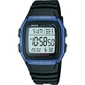 Casio Men's W96H-2AV Black Resin Quartz Watch with Digital Dial