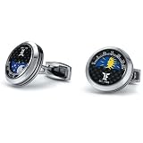 TF Est. 1968 Moonphase Polished Steel Cufflinks