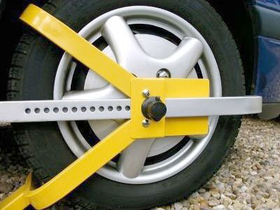 Fast Fit Security Car Caravan Wheel Clamp - Yellow