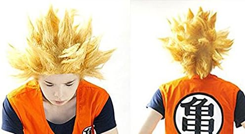 Men's Dragon Ball Goku / Super Saiyan Cosplay Wig - Fizzy Golden Hair