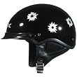 AFX Gangsta Adult FX-3 Cruiser Motorcycle Helmet w/ Free B&F Heart Sticker - Black