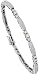 14k White Gold (4 mm wide) 7 1/4 Bracelet, w/ 9 (.68 ct) & 18 (.79 ct) Round Brilliant Diamonds; Total Carat Weight: 1.47; Clarity: SI; Color: H-I