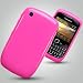 CASES COVERS BLACKBERRY 8520 CURVE HOT PINK GEL CASE AND SCREEN PROTECTOR MOBILE PHONE ACCESSORIES BY OLIVIASPHONES