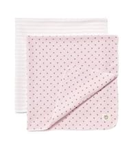 Bellybutton 44291 - 2er-Set Moltontücher, Maße: 80 x 80 cm, rose