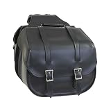 Motorcycle Saddlebags Leather Like Waterproof Luggage Bags 14.75LX7.25WX13.25H SD4080Plain