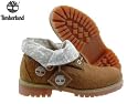 Timberland Honey Embossed & Canvas Roll Top Boots Men