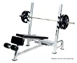 York Barbell STS Olympic Decline Bench with Gun racks - White