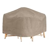 Budge English Garden Patio Bar Table Cover P5A32PM1, Tan Tweed (50 Diameter x 42 Drop)