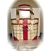 COACH HERITAGE STRIPE TATTERSALL TOTE PURSE HANDBAG NEW