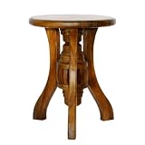 EXP Handmade Furniture - 23" Classic Round Wood End Table With Cabriole Style Legs - Walnut Finish
